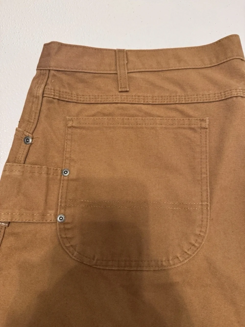 Dickies Size 42x32 Solid Dark Tan Straight Leg Carpenter Khaki Pants - EUC
